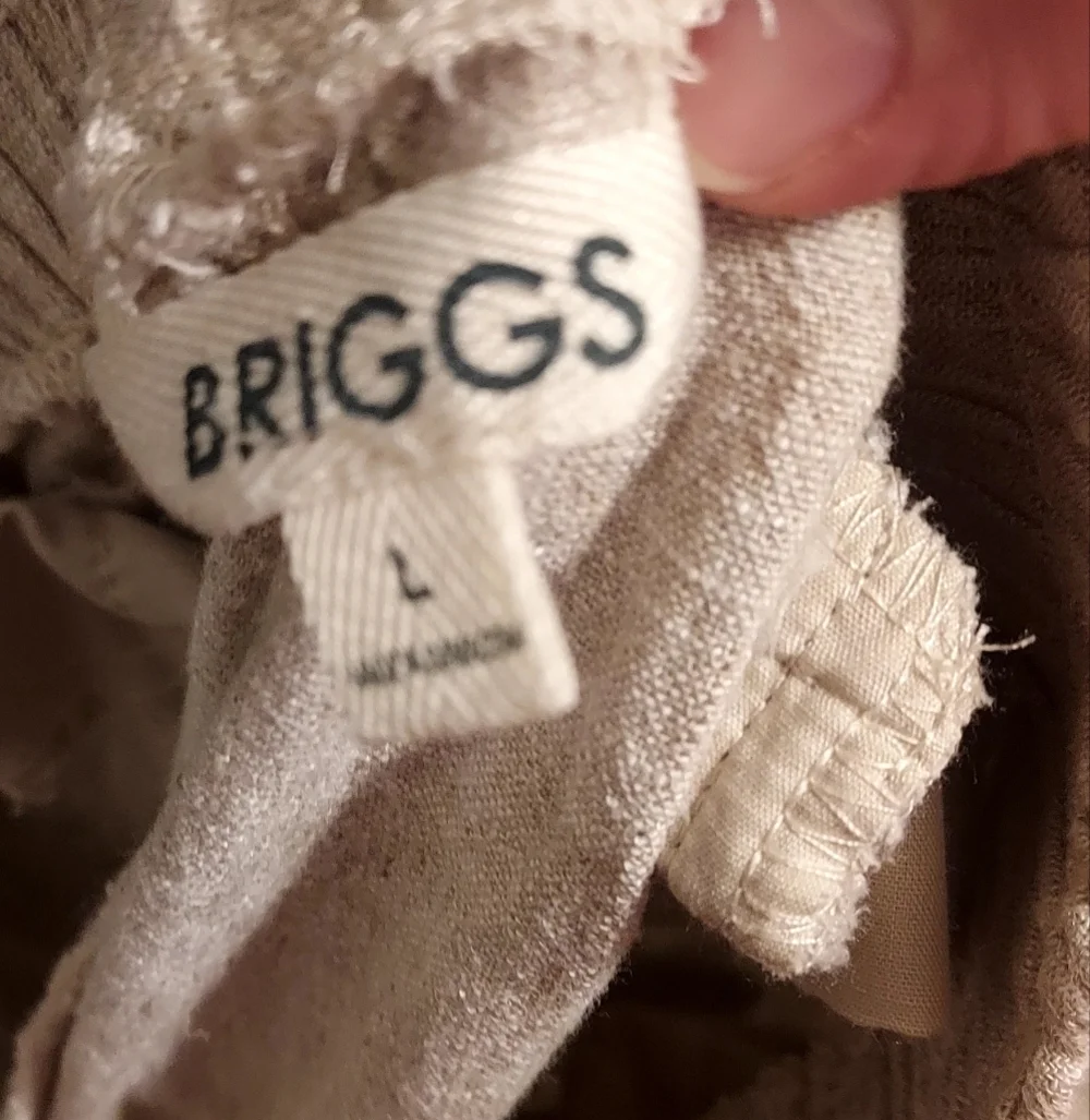 4/$18 Linen Canvas Capri Beach Pants - Picture 4 of 5